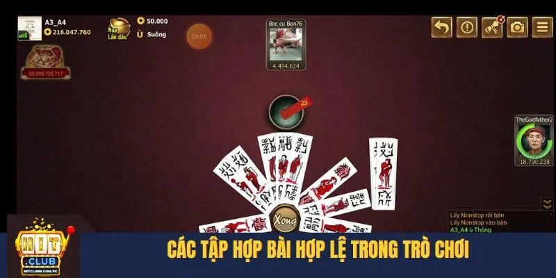 Các tập hợp bài hợp lệ trong trò chơi