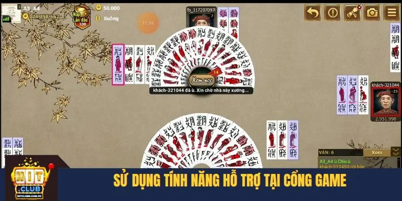 Sử dụng tính năng hỗ trợ tại cổng game